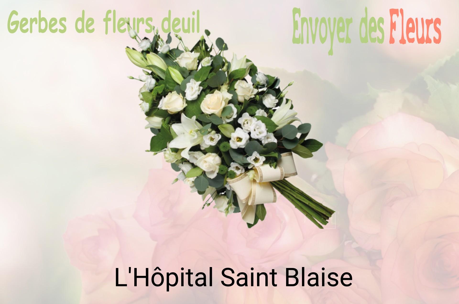Gerbe de fleurs de deuil livrée à L'Hôpital-Saint-Blaise